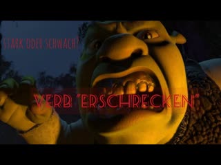 Verb erschrecken Deutsch A2- B1- B2