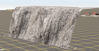 DG DSPP 100m x 30m escarpment grey granite cliff 6 2048 mesh library