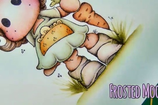 Distress Ink Coloring Video - Tilda Picking Carrots