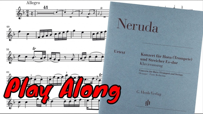 Neruda Trumpet Concerto I. Allegro ( Backing track, Play along,