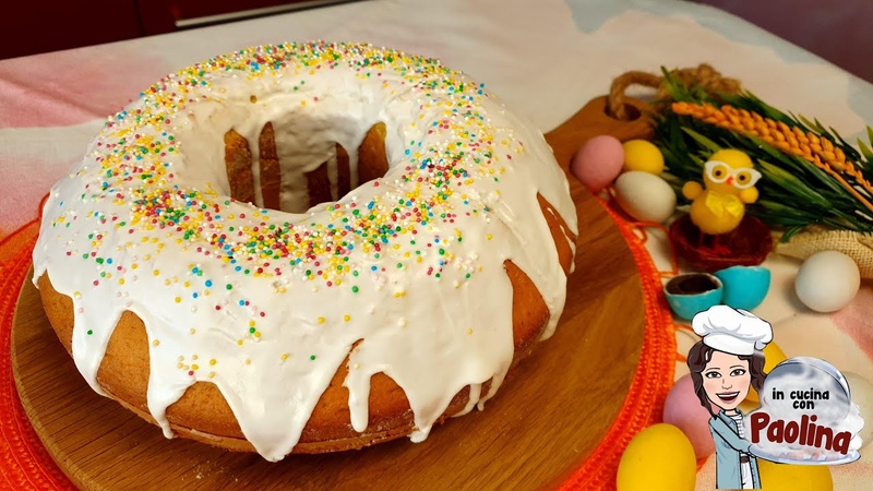 Ciambella di Pasqua (pizzo palumbo di tradizione pugliese). Dolce di Pasqua facile e