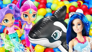 Una Orca en la piscina. Vídeos chistosos para niños. Payasos divertidos.