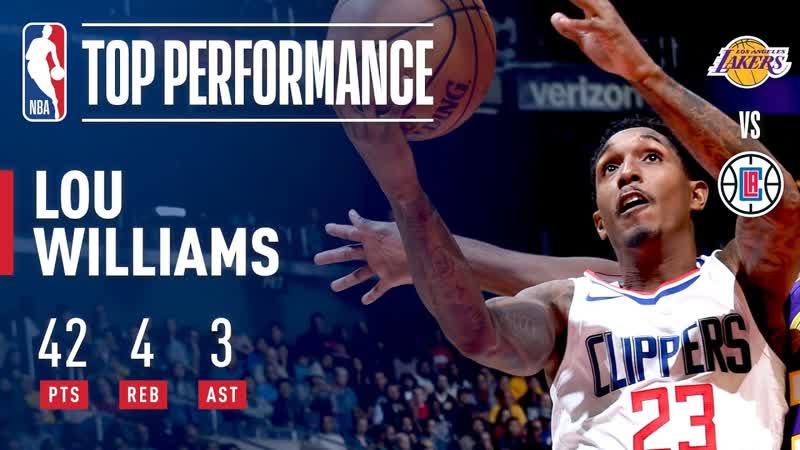 Lou Williams Scores 42 vs Lakers, November 27,