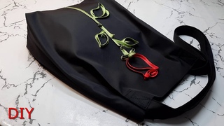 Сумка из ткани с интересным дизайном. Interesting fabric bag.