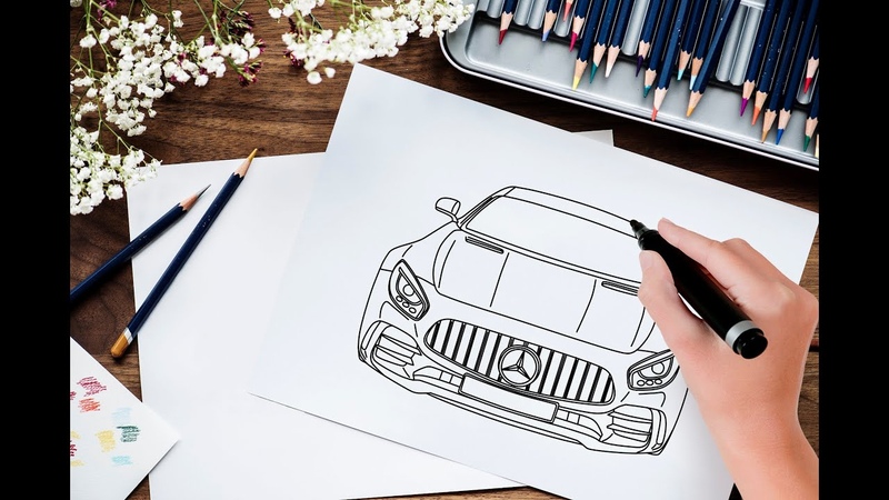 Tutorial Draw Mercedes Benz AMG Draw So Biuty Mercedes Benz Step by step Draw Mercedes