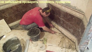 Как положить плитку на пол под углом 45 градусов,  укладка плитки видео
