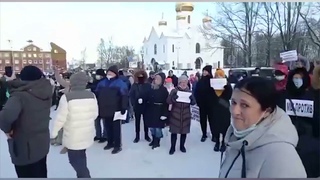 Народный сход в Невской Дубровке Против