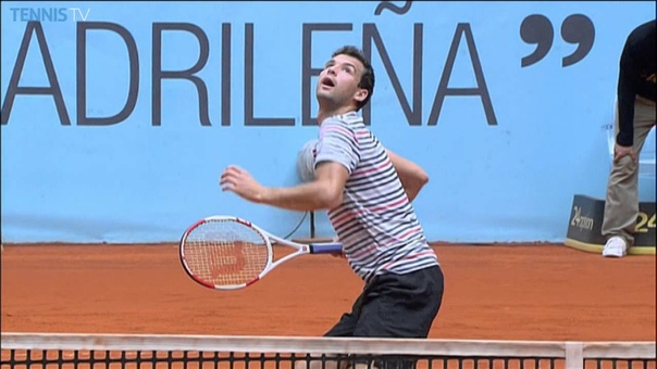 Dimitrov Hits Tweener Hot Shot In Madrid