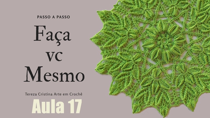 Forro de Crochê Verde Abacate Passo a Passo Parte