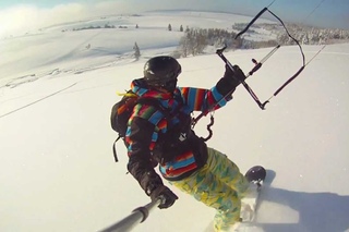 Snowkiting nejvetsi nejlepsi Krusne hory / BIG DAY /  by Stejnaci