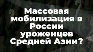 Массовая мобилизация в России уроженцев Средней Азии?