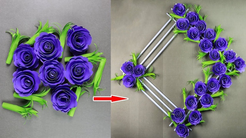 Paper Flower Wall Hanging: DIY Hanging Flower, Wall Decoration