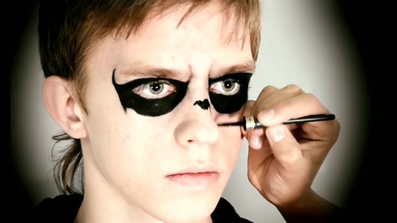 Грим Живой Череп Zombie Boy Makeup transformation