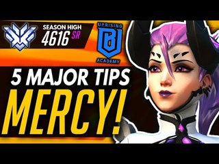 Overwatch | Top 5 Mercy Tips And 1 MAJOR Mistake (ft Swimmer)