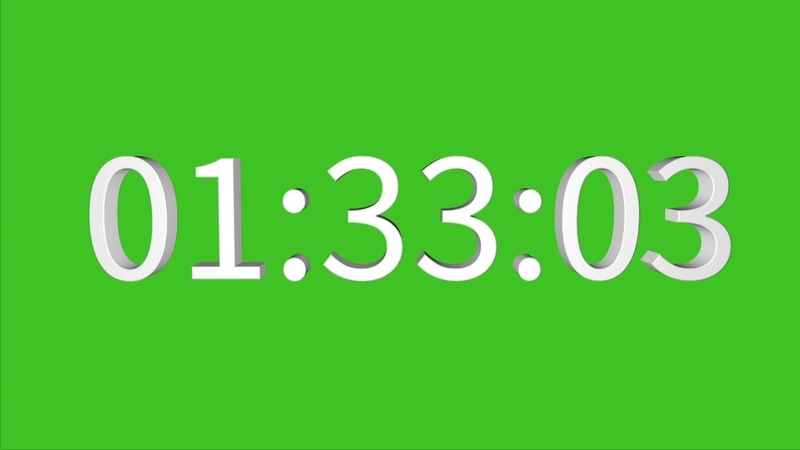 Countdown Time Chroma Key Green Screen Full HD 1080 time