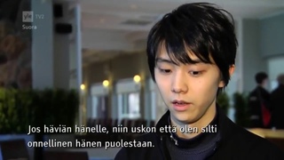 2017 Yuzuru Hanyu - Finnish TV Interview - World Figure Skating Championships Helsinki 2017