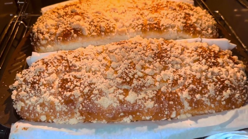 Ароматный Воздушный дрожжевой пирог с крошкой, пирожные ,