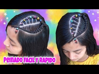 PEINADO PARA NIA CON LIGAS Y TRENZA | FACIL Y BONITO  | PEINADOS DIANITA