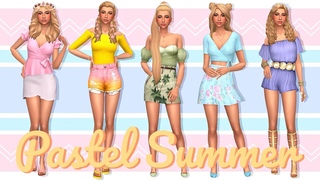 PASTEL SUMMER LOOKBOOK  | Sims 4 Create A Sim + FULL CC LIST