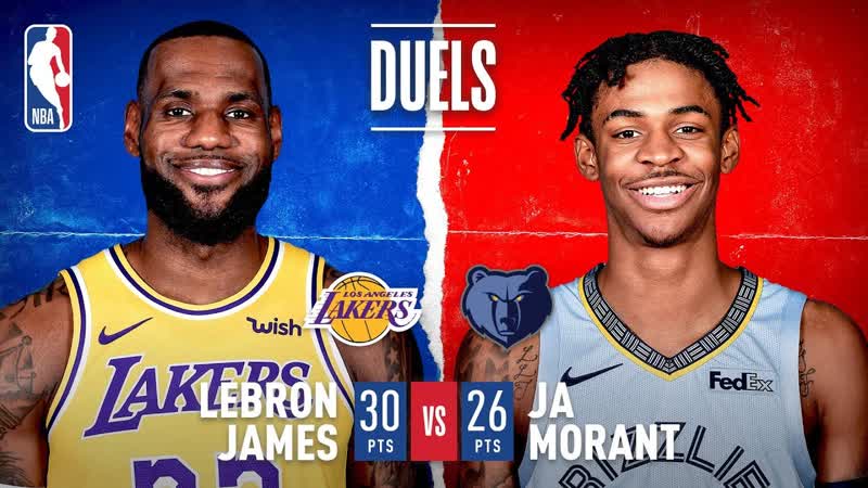 Le Bron James and Ja Morant Duel in
