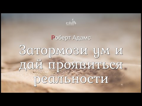 Роберт Адамс Затормози ум и дай проявиться реальности