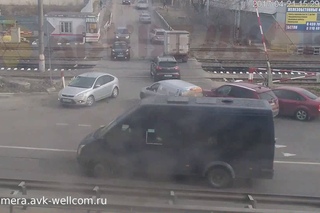 Лёгкая авария г. Люберцы, улица Московская, железнодорожный переезд,
