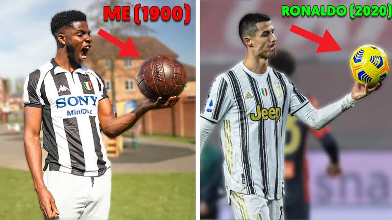 I Tested Footballs from 1900 to 2021 whats the difference ( Shoot Like Messi